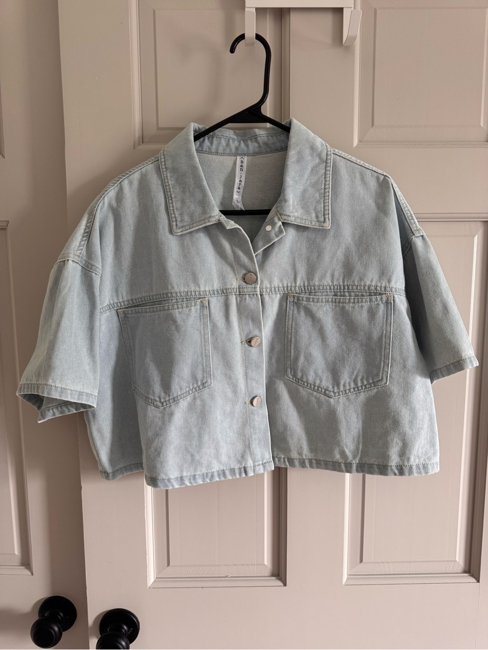 Banjara light denim crop shirt L